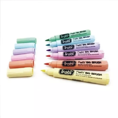 Marcador Punta Pincel Big Brush X 6 Colores Pastel - Imagen 2