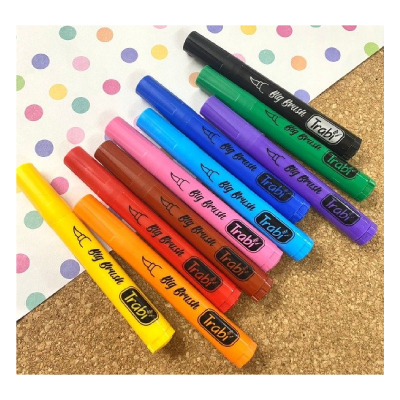 Marcador Punta Pincel Big Brush Classic X 6 Colores - Imagen 3