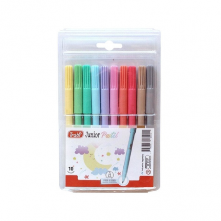 Marcador Junior X 10 Colores Pastel