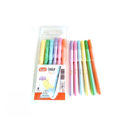 Marcador Junior X 6 Colores Pastel - Imagen 3
