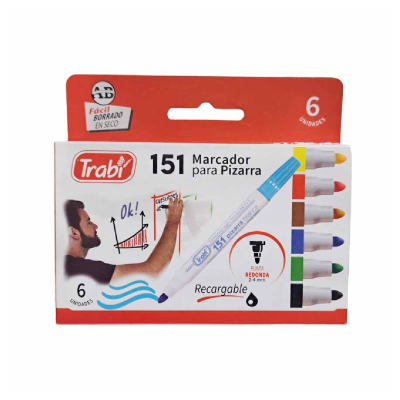 Marcador Para Pizarra 151 X 6 Colores