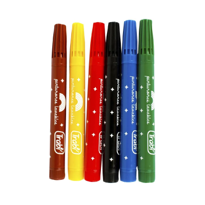 Marcador Pinturones Lavables X 6 Colores - Imagen 3