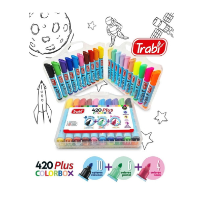 Marcador Al Agua 420 Plus 2 - 4 Mm Valija X 20 Colores - Imagen 2