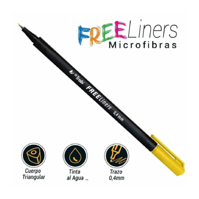 Microfibra Free Liners 0.4 Mm X 5 Colores Neón - Imagen 2