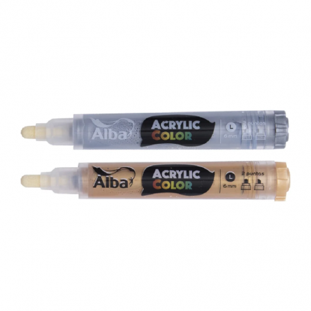 Marcador Acrílico 6 mm (L) Colores Metálicos