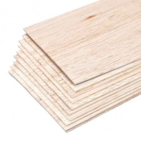 Plancha De Madera Balsa 1 Mm / 7.6 X 90 Cm