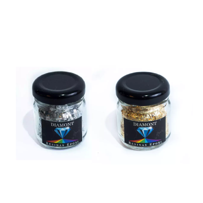Hoja De Oro Y Plata Mini Para Resina Epoxi