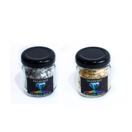 Hoja De Oro Y Plata Mini Para Resina Epoxi