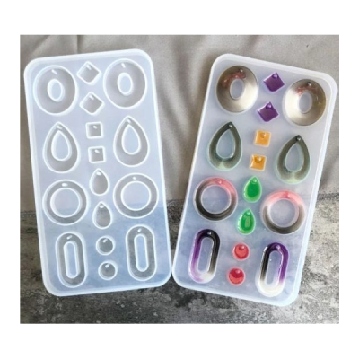 Molde Para Resina Epoxi Aros Pendientes MD 29 - Imagen 2