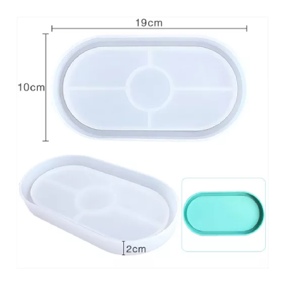 Molde Para Resina Epoxi Bandeja Ovalada MD 08 - Imagen 2