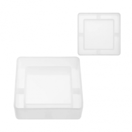 Molde Para Resina Epoxi Cenicero Cuadrado MD 11