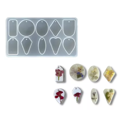 Molde Para Resina Dijes Grandes X 10 MD 61 - Imagen 2