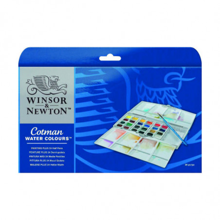 Set De Acuarelas Cotman X 24 Pastillas + 1 Pincel
