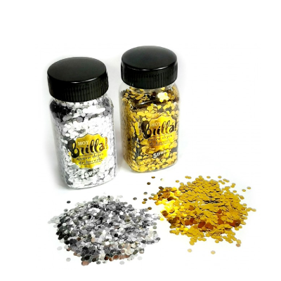 Brillantina En Pote 2 Colores Plata Y Oro X 25 Grs