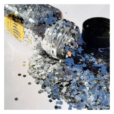 Brillantina En Pote 2 Colores Plata Y Oro X 25 Grs - Imagen 2