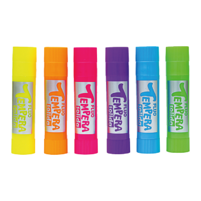 Tempera Solida Fluo X 6 Colores - Imagen 2