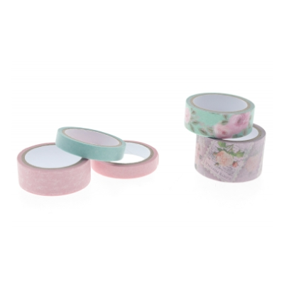 Washi Tape Box 5 Rollos 4 Mts Roses Edition - Imagen 2