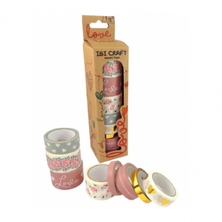 Washi Tape Box 8 Rollos 5 Mts Love