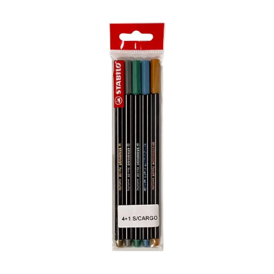 Marcador Pen 68 Metallic X 5 Colores