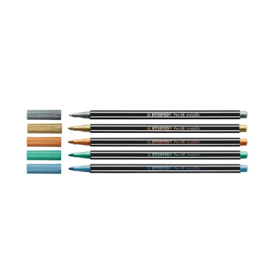 Marcador Pen 68 Metallic X 5 Colores - Imagen 2