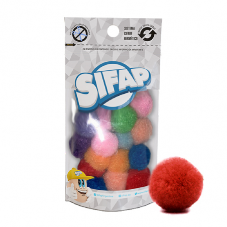 Pompones De Felpa Surtido Clásico 1 X 20 Unidades
