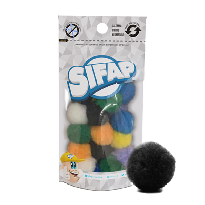 Pompones De Felpa Surtido Clásico 2 X 20 Unidades