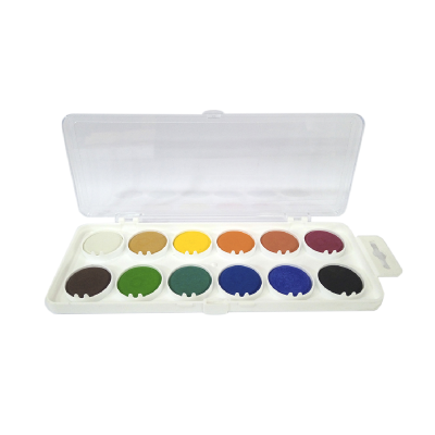 Acuarela En Pastillas X 12 Colores - Imagen 2