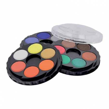 Acuarelas En Pastillas 22,5 Mm X 18 Colores