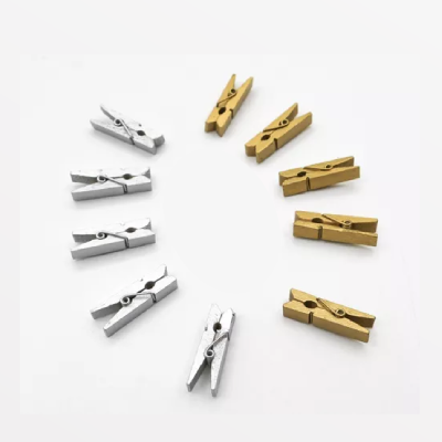 Broche De Madera Metalizado 35 Mm