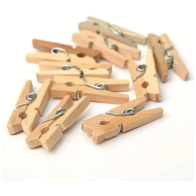 Broche De Madera Natural 45 Mm - Imagen 2