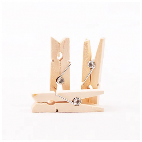 Broche De Madera Natural 25 Mm