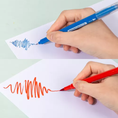 Marcador Doble Punta Pincel - Microfibra X 12 Colores - Imagen 3