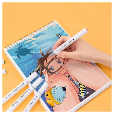 Sketch Marker Doble Punta Al Agua X 24 Colores - Imagen 4