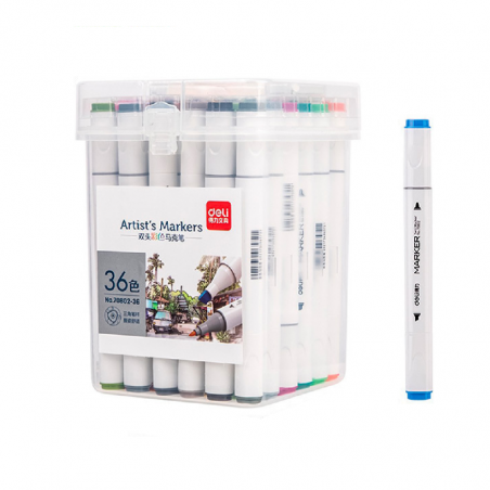 Sketch Marker Doble Punta X 36 Colores