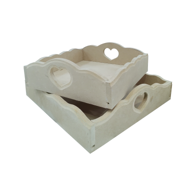 Bandeja Con Ondas Y Corazón 25 X 25 Cm