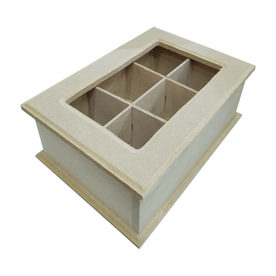 Caja De Te X 6 Con Bisagra Y Vidrio