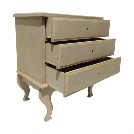 Cómoda Con Patas X 3 Cajones