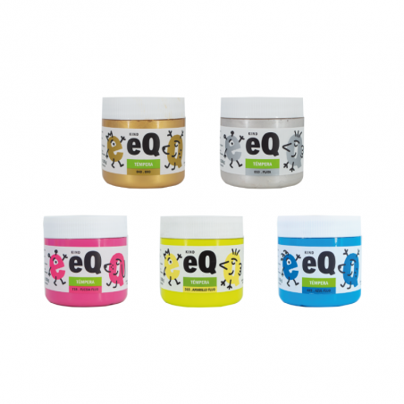 Tempera Kind Colores Metalicos Y Fluo X 200 cc