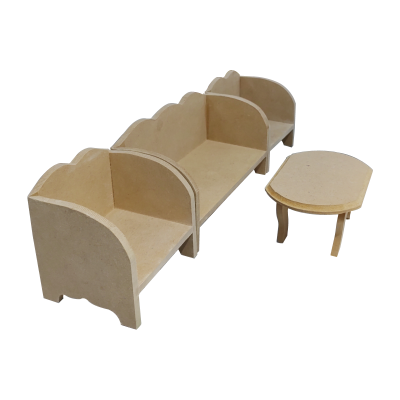 Juego De Living C/2 Sillas Para Casa De Muñecas - Imagen 3