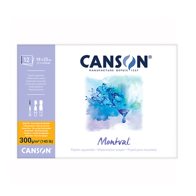 Block Montval X 12 Hjs 300 Grs 18 X 25 cm Grano Fino