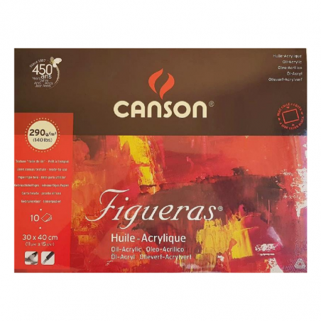 Block Figueras Para Óleo X 10 Hjs 290 Grs 30 X 40 Cm