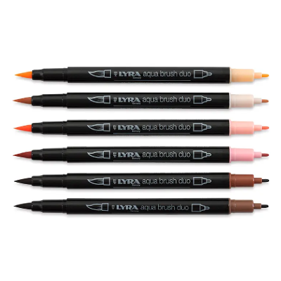 Marcador Aqua Brush Duo Skin Tones X 6 Colores - Imagen 2