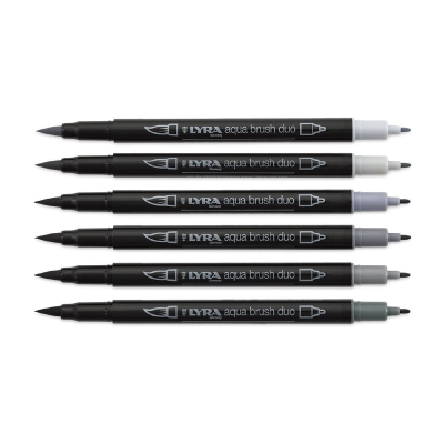 Marcador Aqua Brush Duo Grey Tones X 6 - Imagen 2