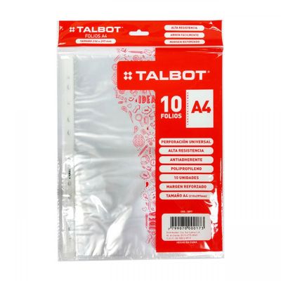 Folio De Polipropileno A4 X 10 Unidades