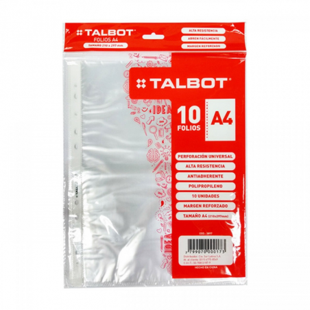Folio De Polipropileno A4 X 10 Unidades
