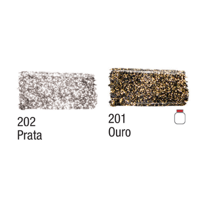 Pintura Para Tela Glitter Plata Y Oro X 37 Ml - Imagen 2