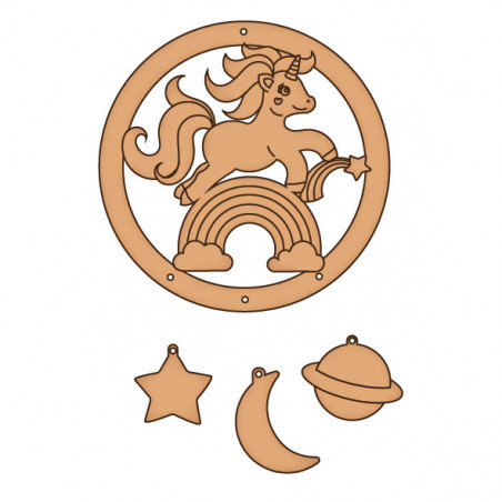 Unicornio Colgante DEC037