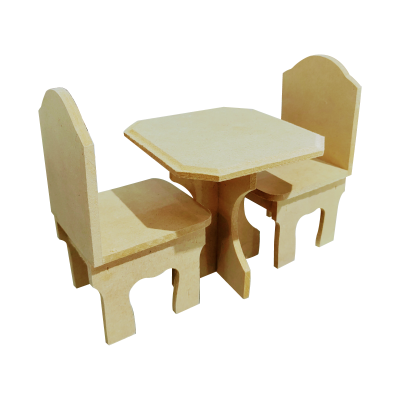 Juego De Comedor Recto Para Casa De Muñecas