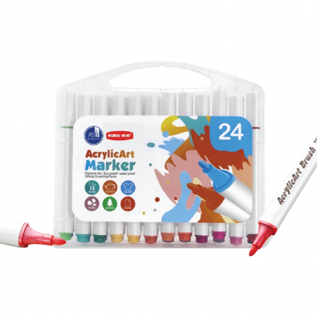 Marcador Acrílico Valija X 24 Colores