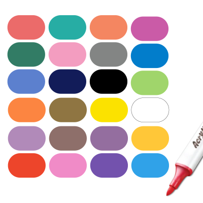 Marcador Acrílico Valija X 24 Colores - Imagen 2